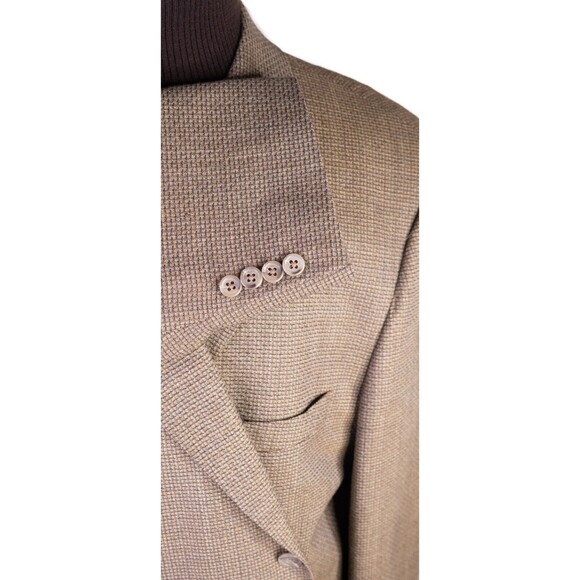 NORDSTROM Mens Blazer Sport Coat Two Button Jacket 50R Wool Beige Suit - Picture 6 of 14